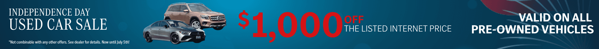 $1k off Used Vehicles