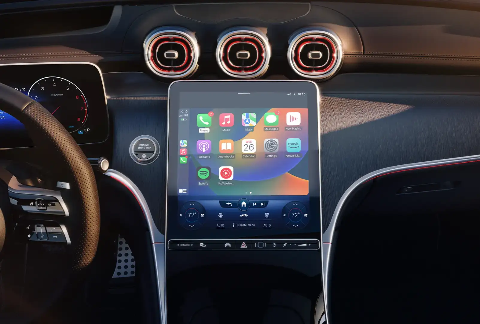 The dashboard of the 2026 Mercedes-Benz GLC 300 SUV