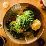 Salad bowl with a variety of fresh and colorful ingredients.