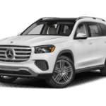 White 2026 Mercedes-Benz GLS 450 luxury SUV shown from a front three-quarter angle