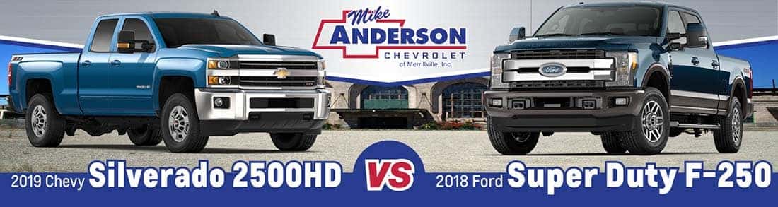 2018 Ford Super Duty Vs 2019 Chevy Silverado 2500 Near Gary In