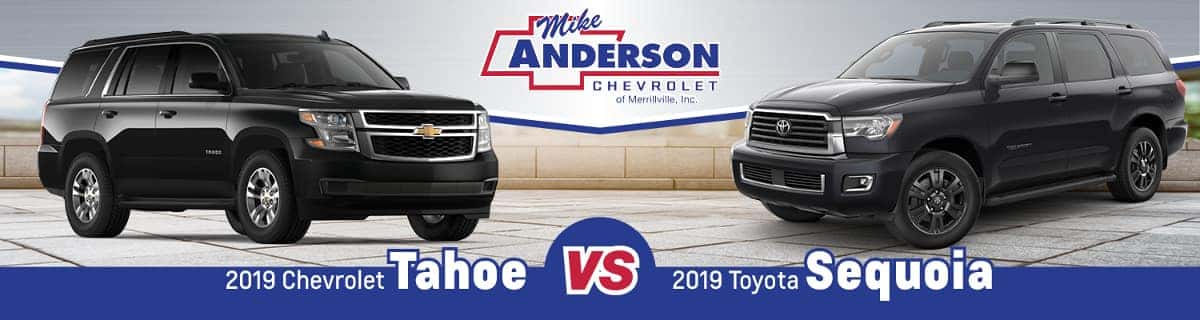 2019 Toyota Sequoia vs 2019 Chevy Tahoe near Crown Point IN