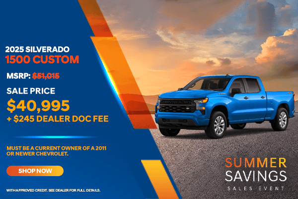2025 Silverado 1500 Custom: As Low As $40,995