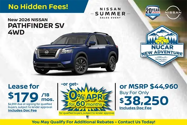 New 2026 Nissan Pathfinder SV 4WD