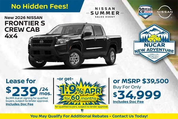 New 2026 Nissan Frontier Crew Cab S 4X4
