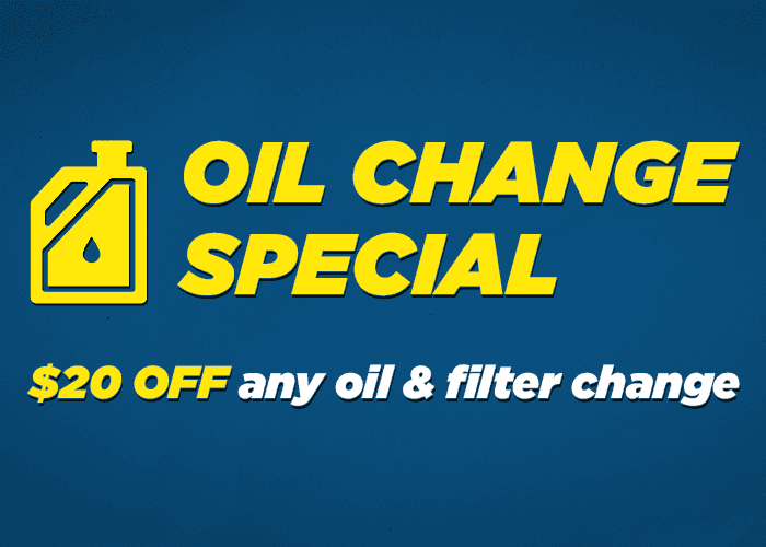 OIL CHANGE SPECIAL! TAKE $20.00 OF ANY OIL & FILTER CHANGE NO EXCLUSIONS