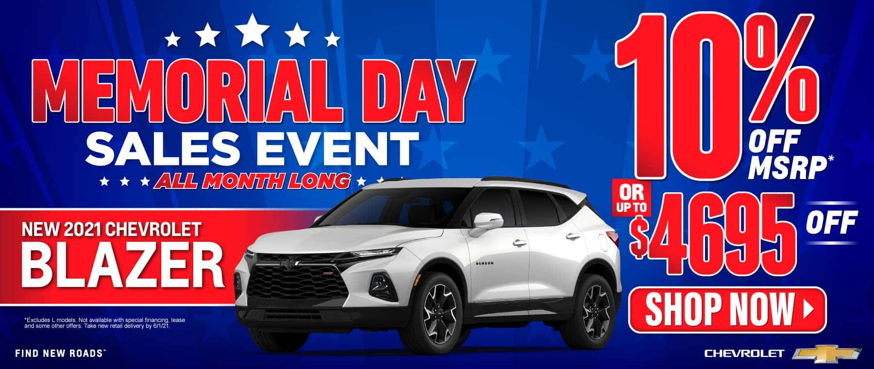 New 2021 Chevy Blazer - 10% off msrp - Act Now