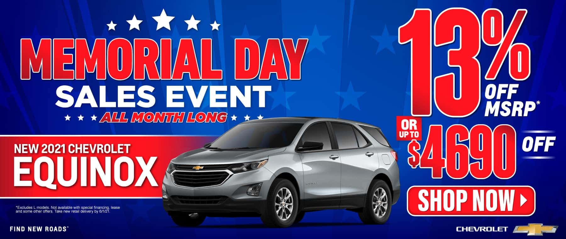 New 2021 Chevy Equinox - 13% off msrp - Act Now