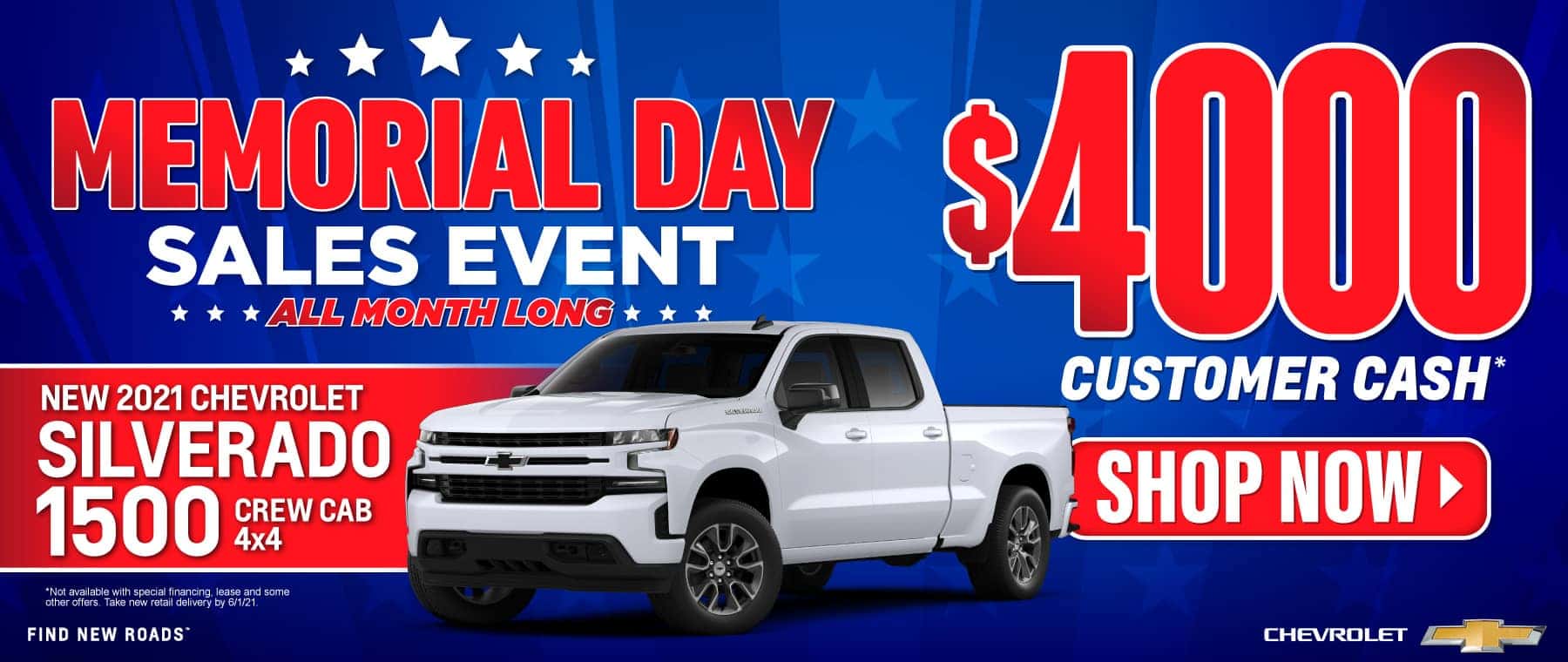 New 2021 Chevy Silverado - Up to $4000 Customer Cash - Act Now
