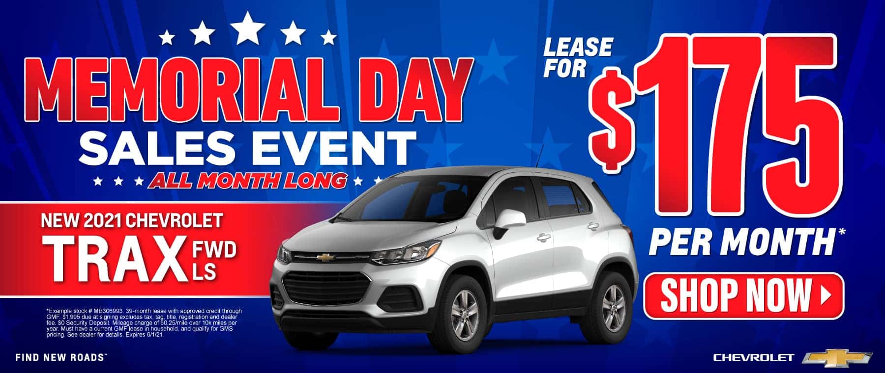 New 2021 Chevy Trax - Only $175 a month - Act Now