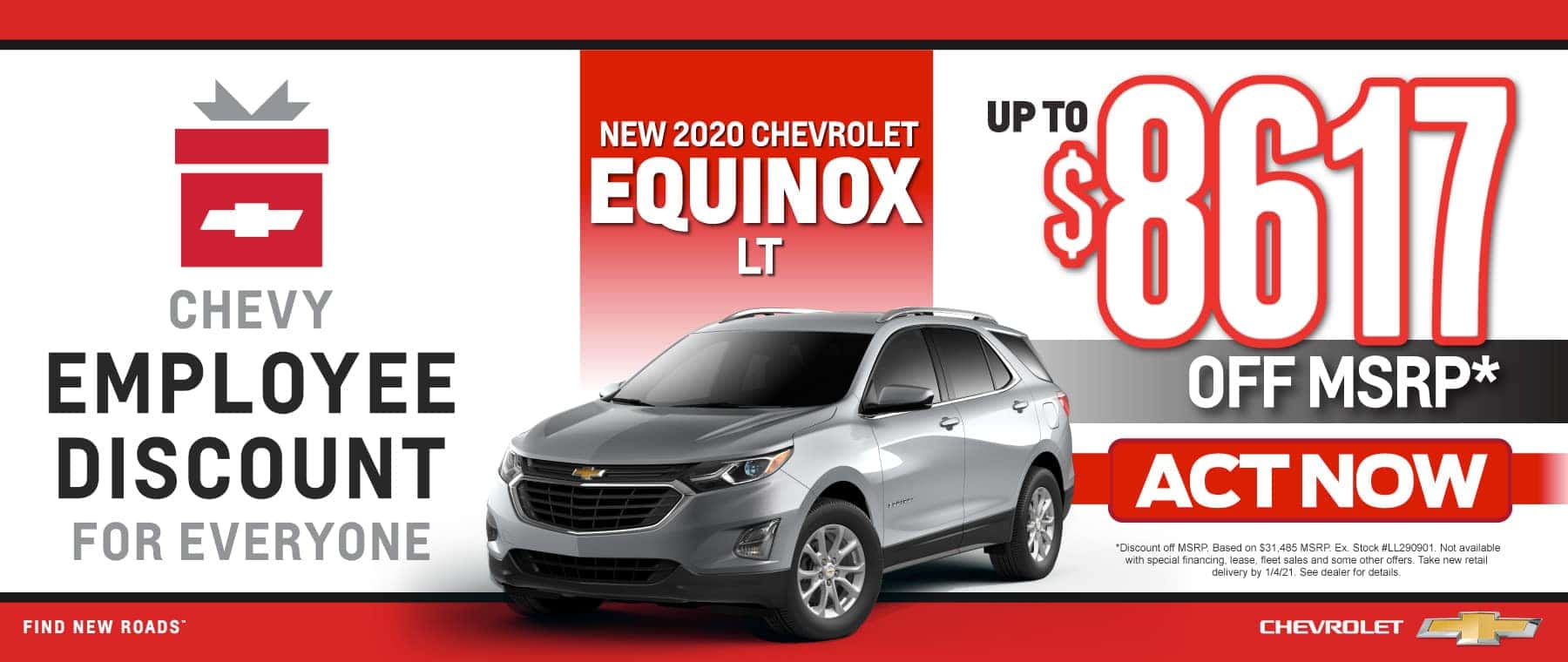 New 2020 Chevy Equinox - Save $8617 off msrp - Act Now