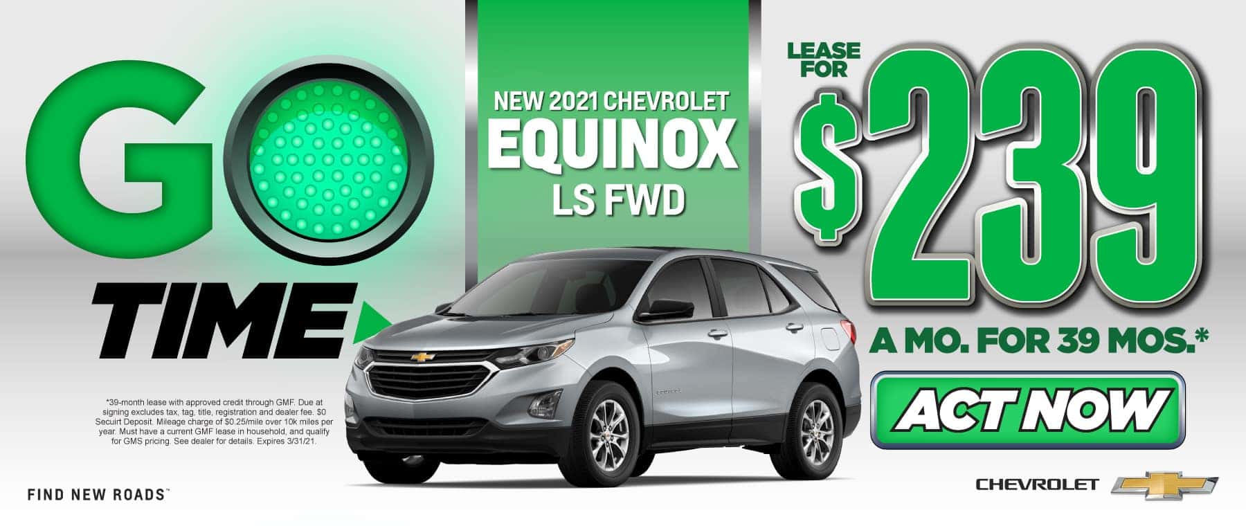 New 2021 Chevy Equinox - Only $239 a month - Act Now