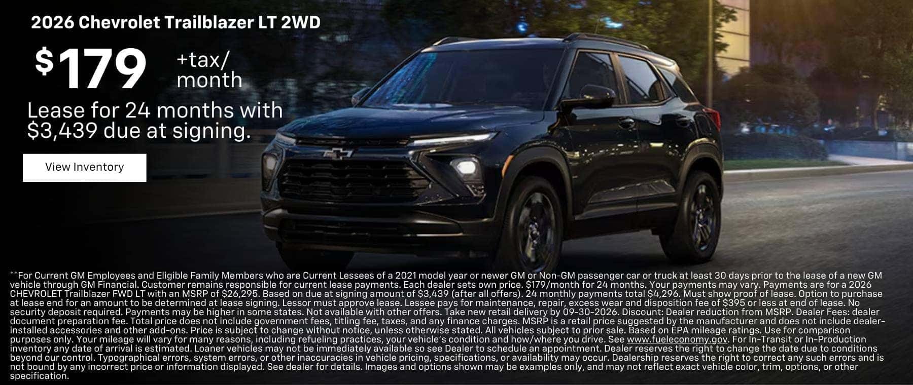 trailblazer offer
