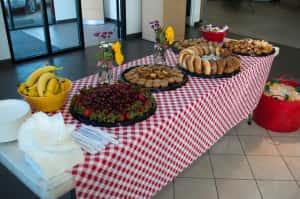 Breakfast is served at the 2012 Prestige Imports Mountain Tour