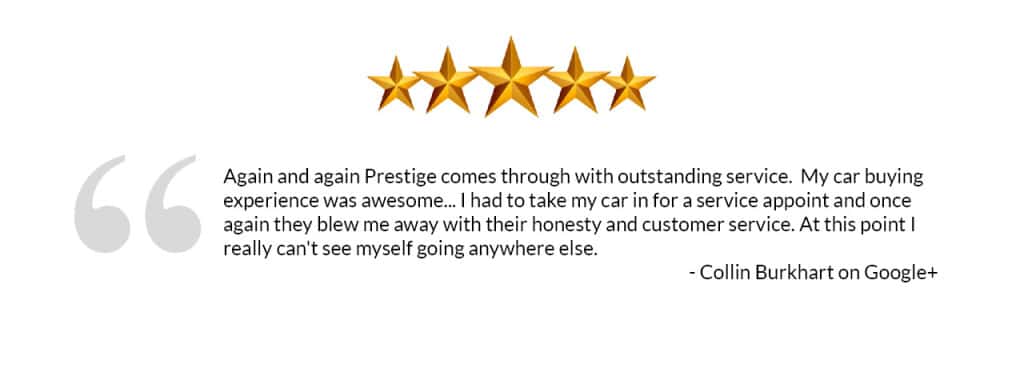 Prestige comes through with outstanding service
