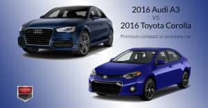 2016 Audi A3 vs 2016 Toyota Corolla - Premium compact or economy car