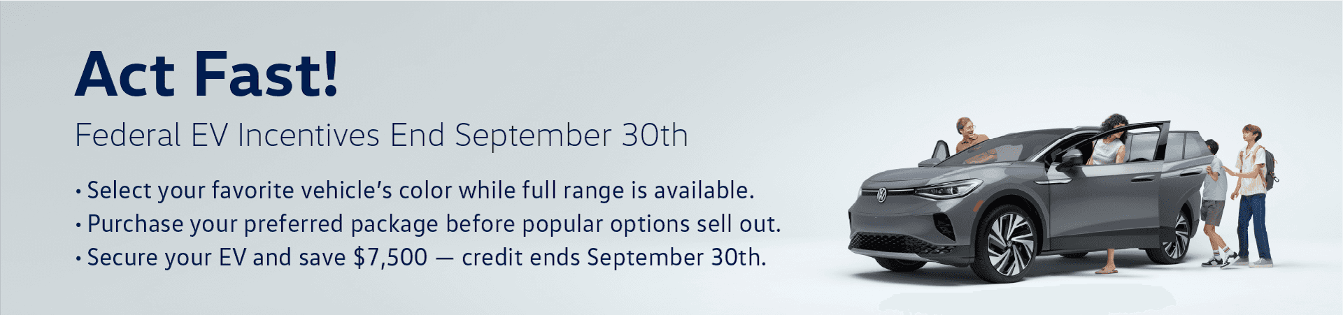 EV Incentives Ending
