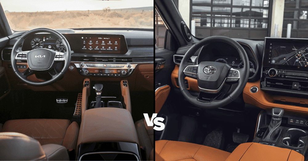 2026-Kia Telluride X-Provs.Toyota Highlander-interior-comparison