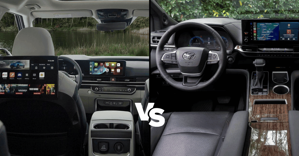 Kia-Carnival-Hybrid-vs.-Toyota-Sienna-Hybrid---interior-comparison
