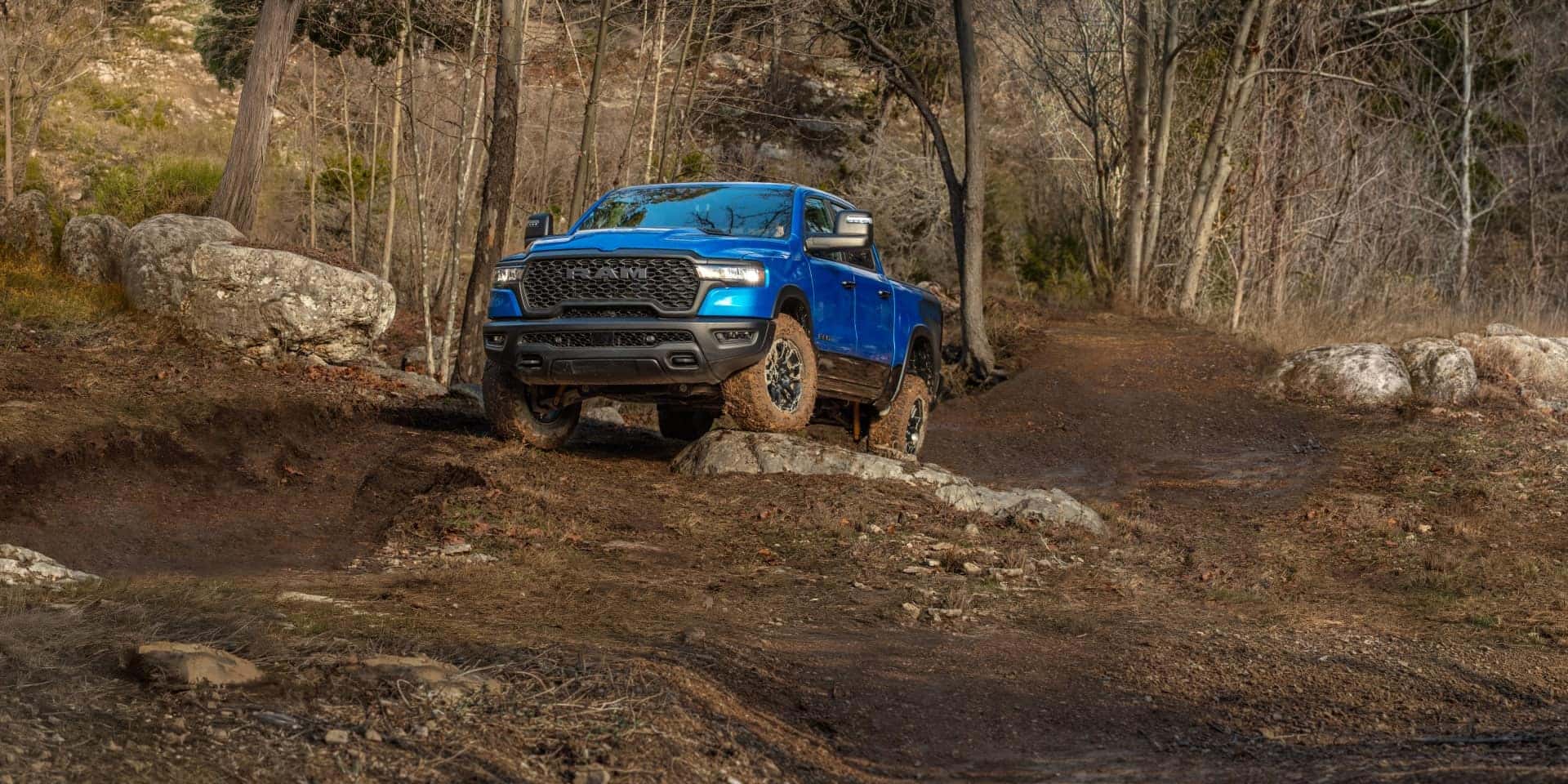 Blue 2026 Ram 1500 in Woods