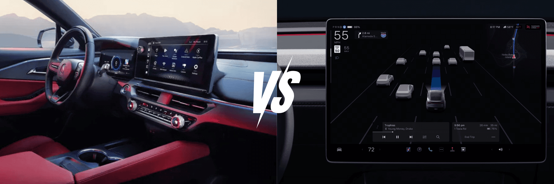Interior Luxury and Technology Comparison