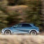 2023 Hyndai IONIQ 5 driving on windy mountain roads