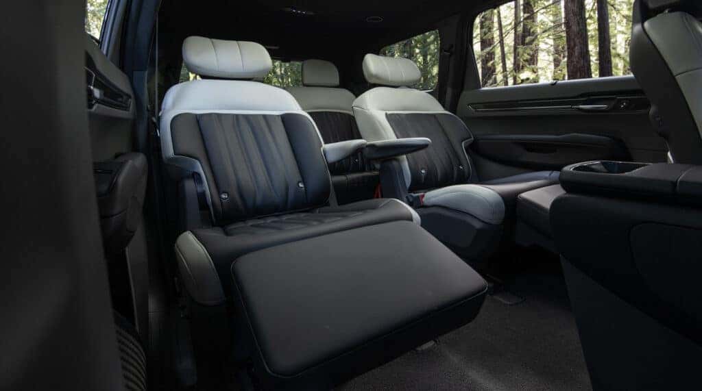 2024 KIA EV9 interior relaxation seats with leg rest