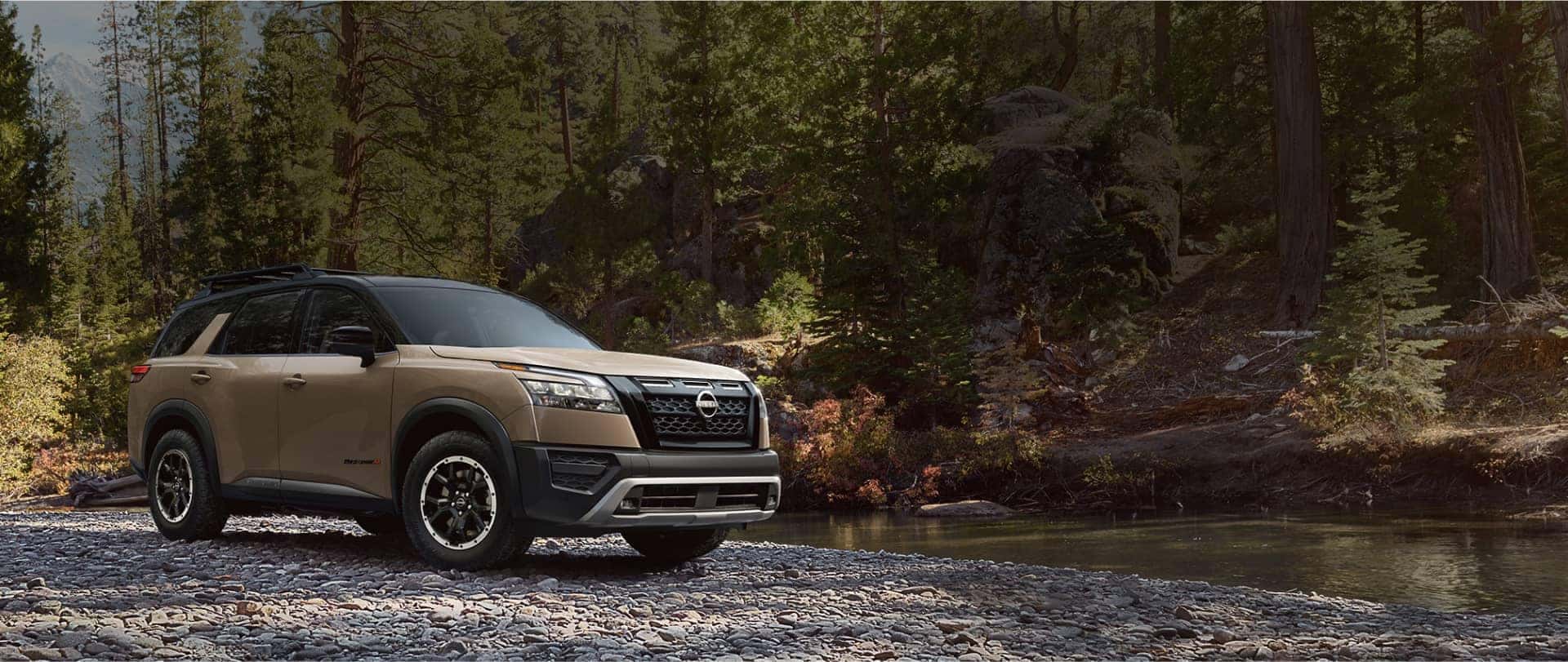 Nissan vehicle in the forest