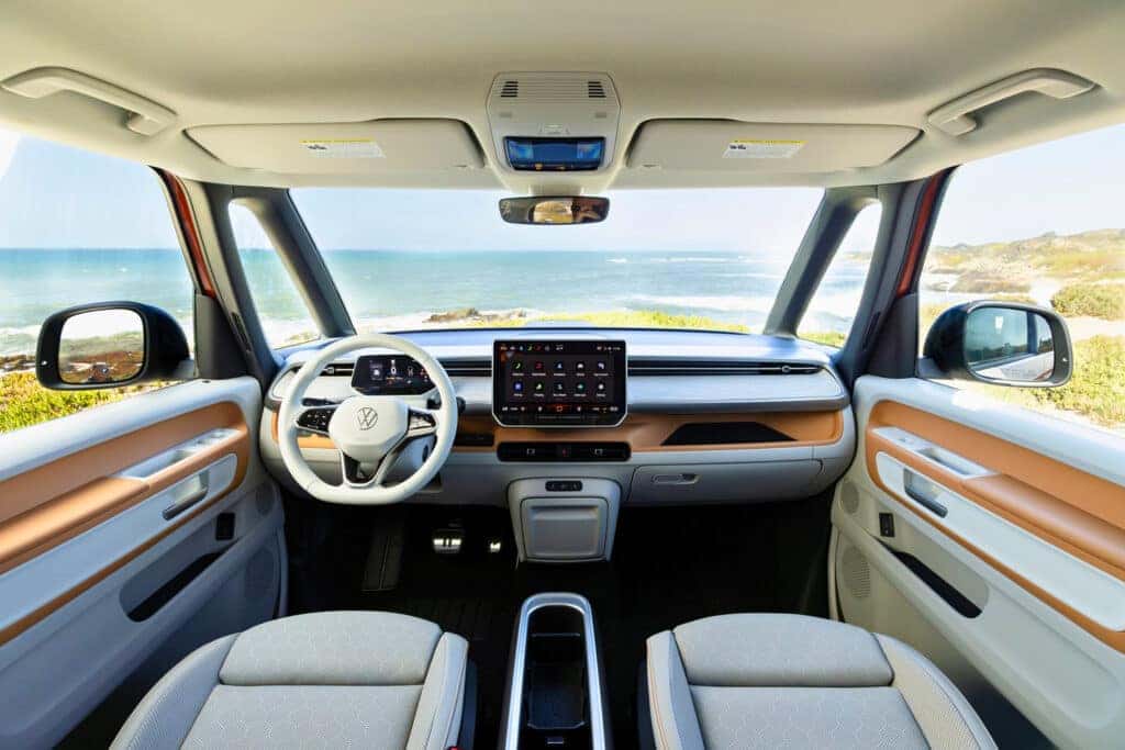 The expansive and airy interior of the 2025 Volkswagen ID.Buzz