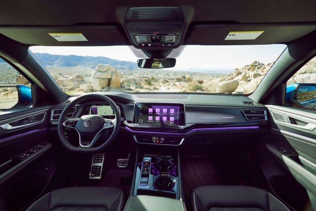 interior cabin view of the 2025 vw atlas
