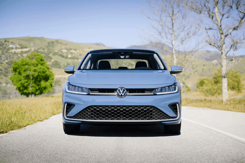 LED headlights and daytime running lights (DRLs) are standard from the S trim, while the illuminated light bar in the grille is standard on Sport, SEL, and GLI models.