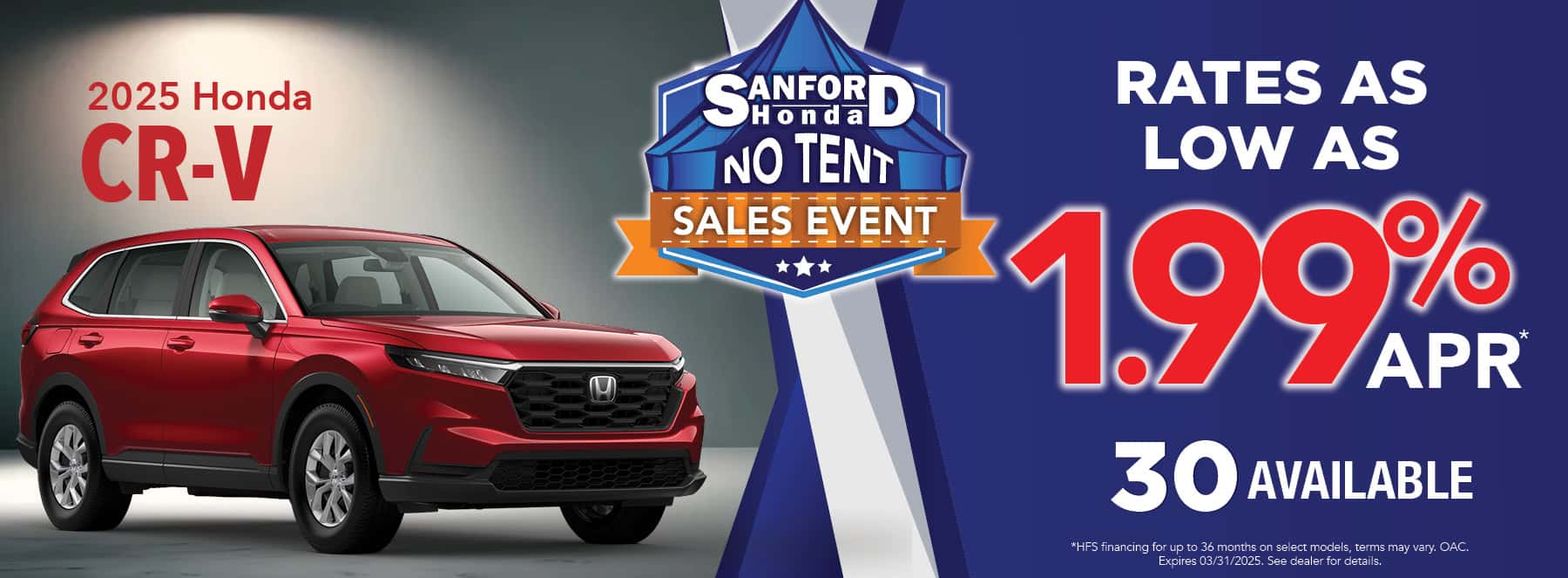 New 2025 Honda CR-V - 1.9% APR for up to 36 months*