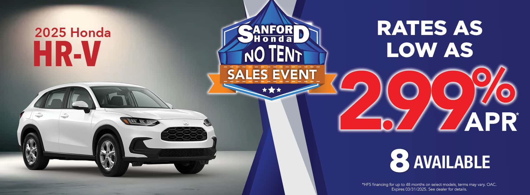 New 2025 Honda HR-V - 2.99% APR for up to 48 months*