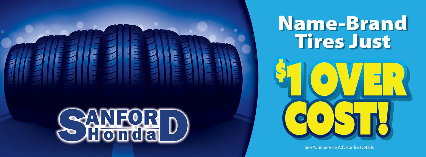 Name-Brand Tires Just $1 Over Cost