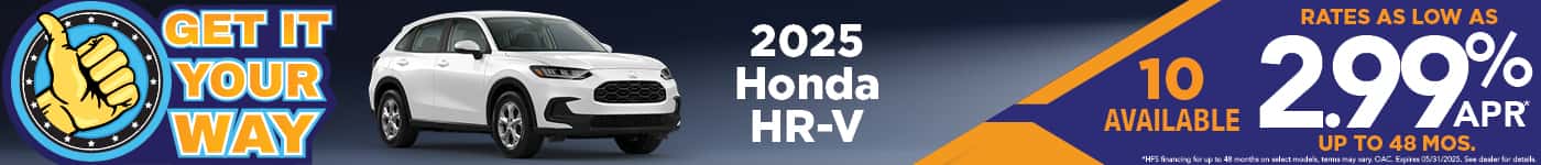 New 2025 Honda HR-V - 2.99% APR for up to 48 months*