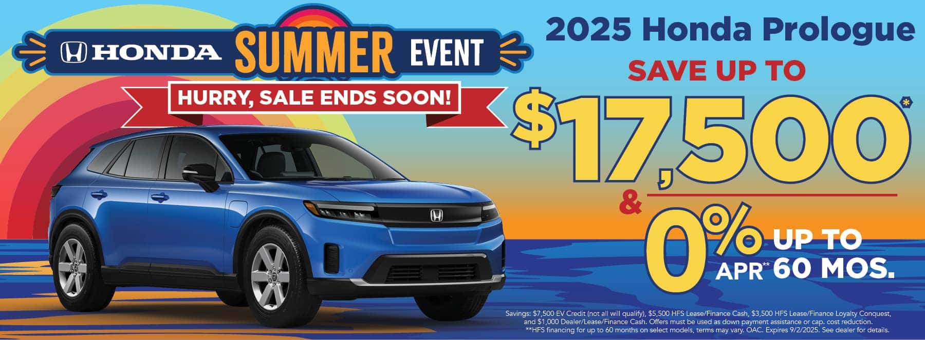 New 2025 Honda Prologue - Save up to $17,500 and 0% APR for up to 60 months*