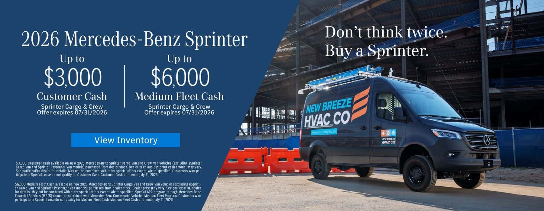2026 Sprinter Offer