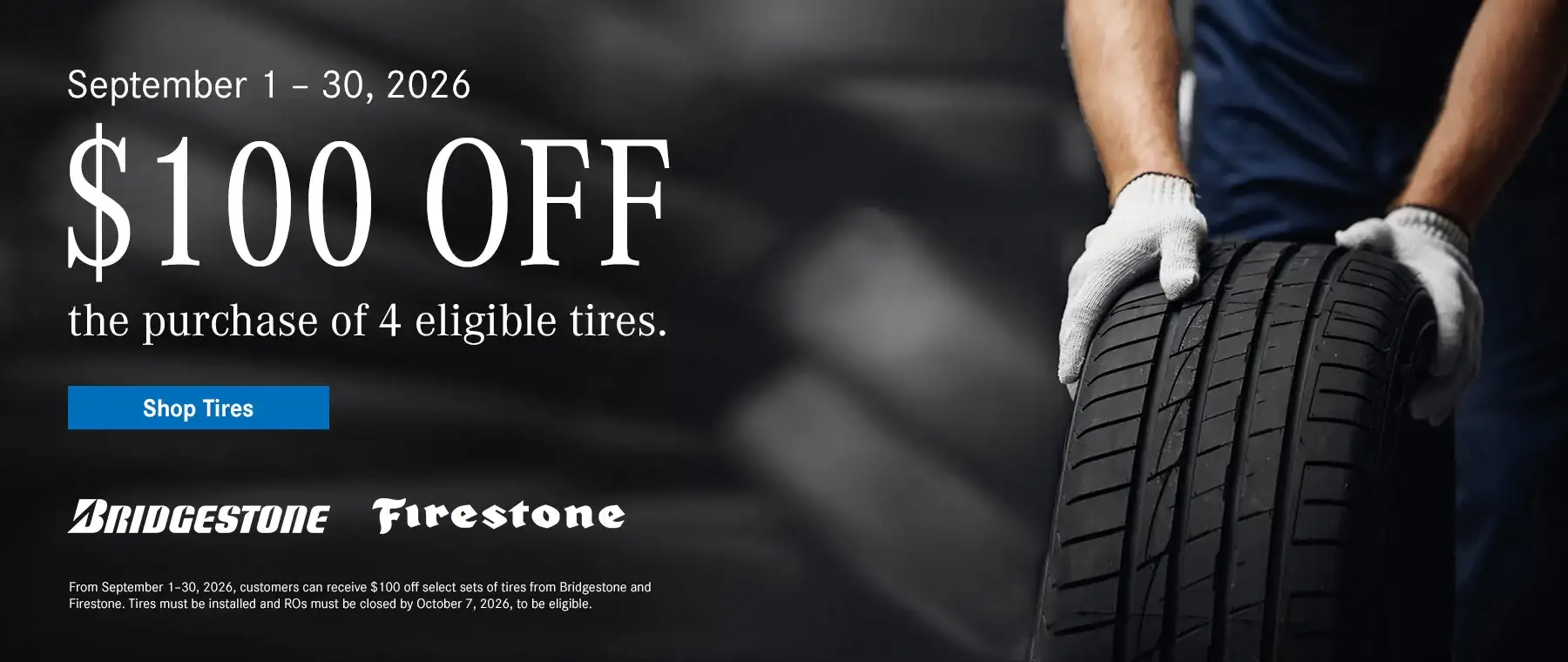 100 off tires