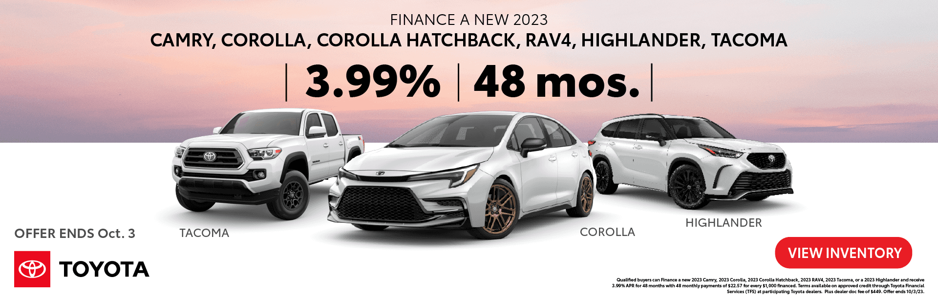 CAT Region 3.99 APR Incentive
