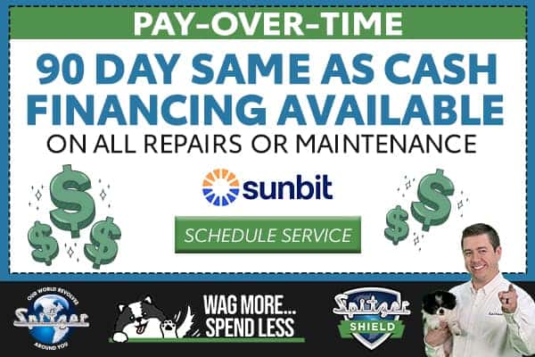 90 Day Same As Cash Financing Available On All Repairs or Maintenance