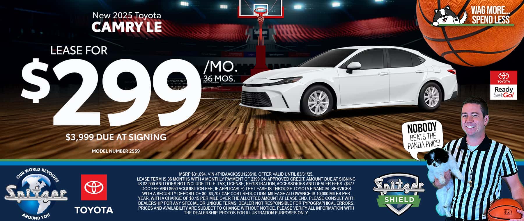 03.2025_Carrera_ Lease a New 2025 Toyota Camry LE for $299 a Month for 36 Months!