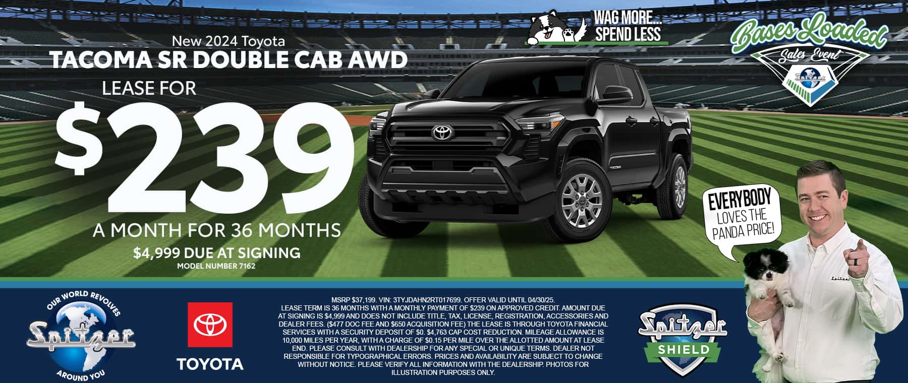 04.2025_Carrera_Lease a New 2024 Toyota Tacoma Double Cab AWD for $239/mo for 36 months!