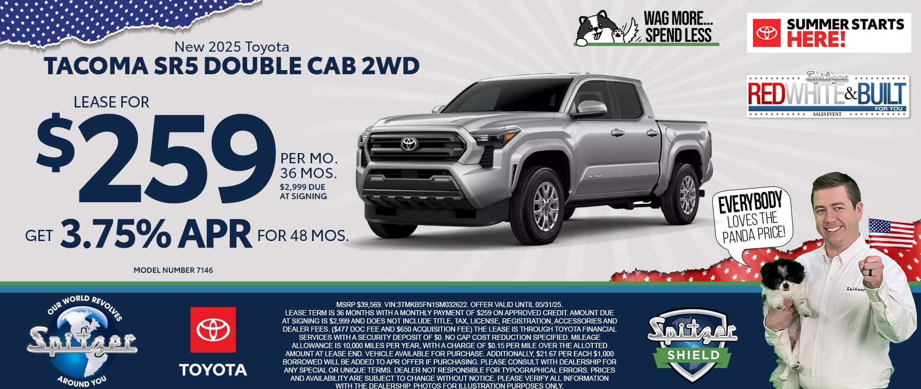05.2025_Carrera_Lease a New 2025 Toyota Tacoma SR5 Double Cab 2WD for $259/mo!