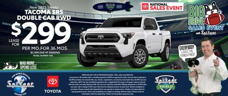 2025 Toyota Tacoma SR5 Double Cab RWD - Lease for $299/mo for 36 Months