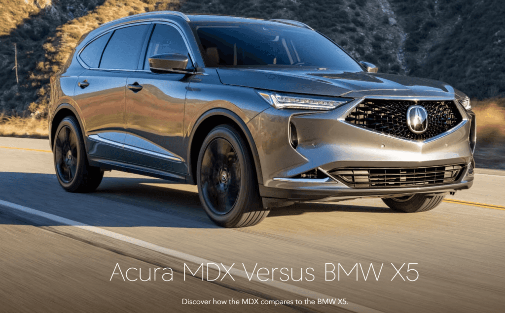 Comparative look at the 2024 Acura MDX and the BMW X5 | Spreen Acura