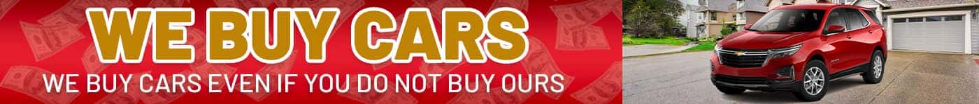 We buy cars