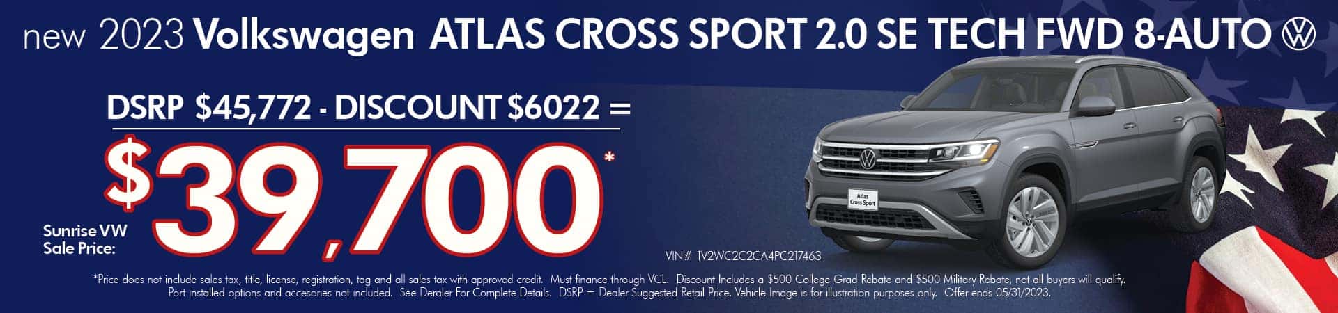 Atlas Cross Sport Sale