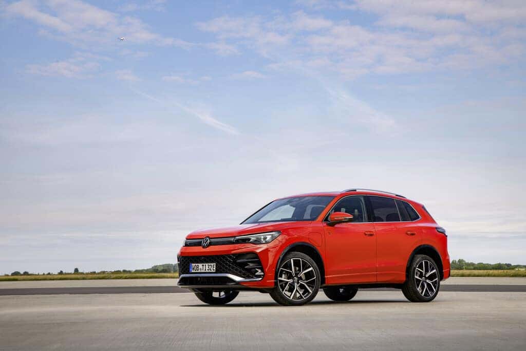 Red Volkswagen Tiguan SUV