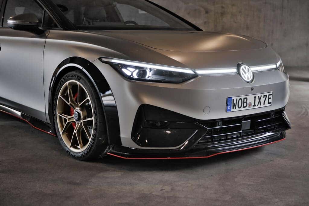 Gray Volkswagen ID.7 EV Sedan Front Bumper