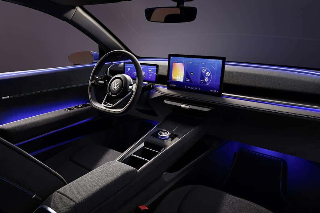 Volkswagen Black Interior Blue Lights